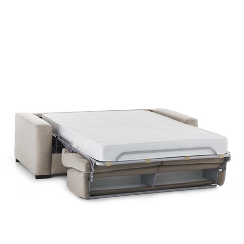 Canapé Lit 2 Places En Tissu Tourterelle 180x95 Cm