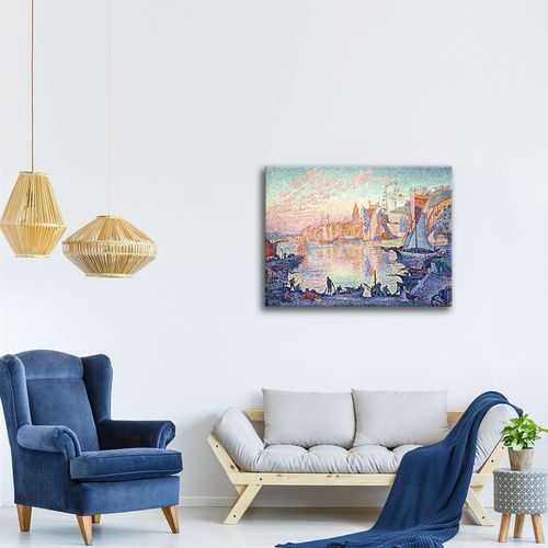 Tableau Le Port de Saint Tropez Paul Signac 80x100cm