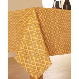 Nappe En Coton Enduit Acrylique Jaune Épicé 160x300 Cm