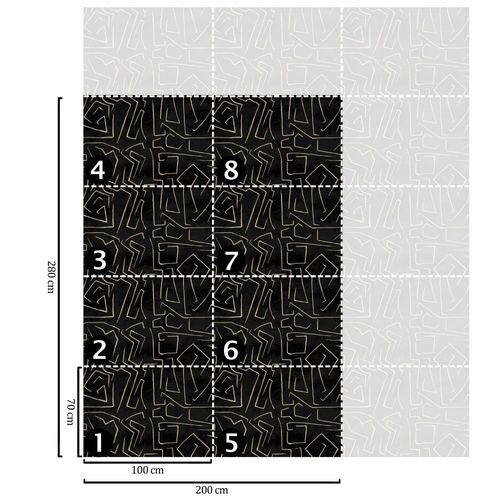 Papier Peint Graffiti,papier écologique fin,200x280cm,8 feuilles