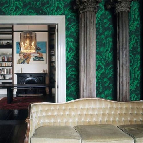 Papier Peint Malachite,papier écologique fin,200x280cm,8 feuilles