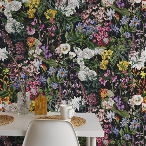Papier Peint Fleurs,papier écologique fin,200x280cm,8 feuilles