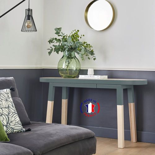 Console Ovale 140 Cm, 100% Frêne Massif