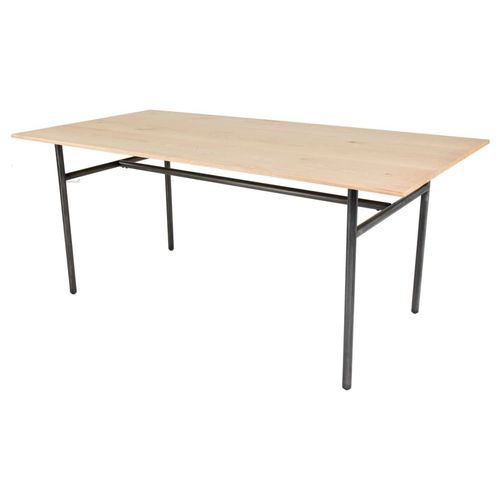 Table Repas Chêne Et Métal Rectangulaire 180 Cm