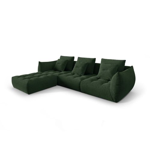 Canapé Modulaire 2 Places En Tissu Structurel Vert Mousse