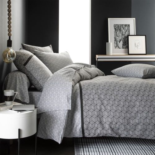 Taie D'oreiller Imprimée En Bambou Blanc Et Noir 50x70