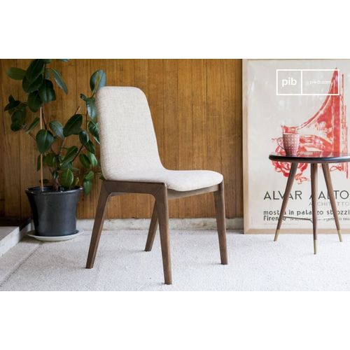 Chaise En Tissu Beige