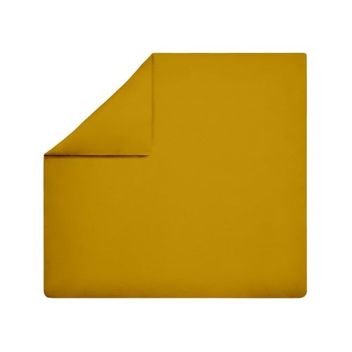 Housse De Couette Unie En Coton Curry 200x200