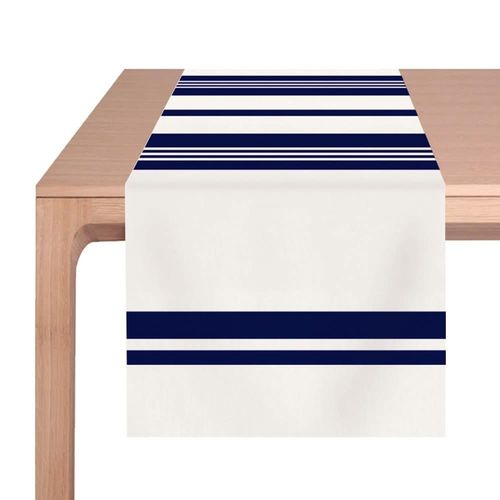 Chemin De Table Coton Bleu 50x155 Cm
