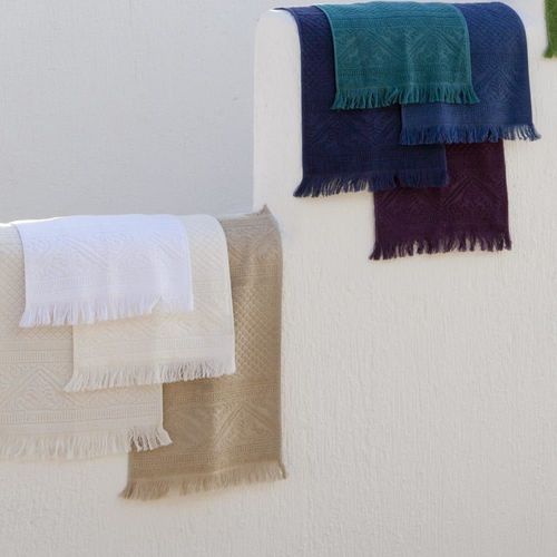Serviette De Toilette Zoé En Coton Craie 50 X 100