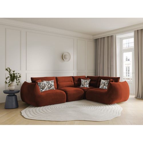 Canapé D'angle Droit 5 Places En Velours Auburn