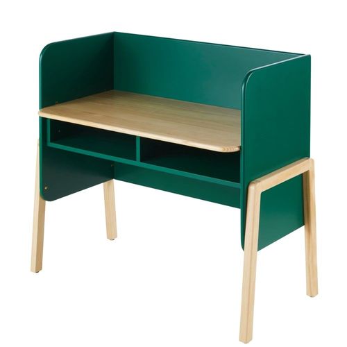 Bureau Évolutif Enfant En Bois De Pin Et Vert Sapin