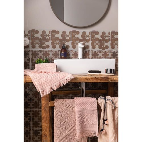 Serviette De Toilette Uni En Coton Aubepine 50 X 100