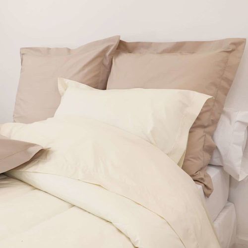 Housse De Couette 200 Fils En Percale De Coton Blanc 240x220 Cm