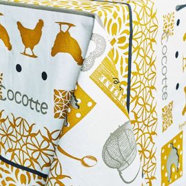 Nappe En Coton Enduit Pvc Moutarde 160x250 Cm