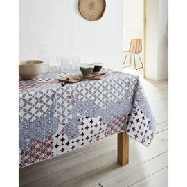 Nappe En Coton Enduit Pvc Rouge 160x160 Cm