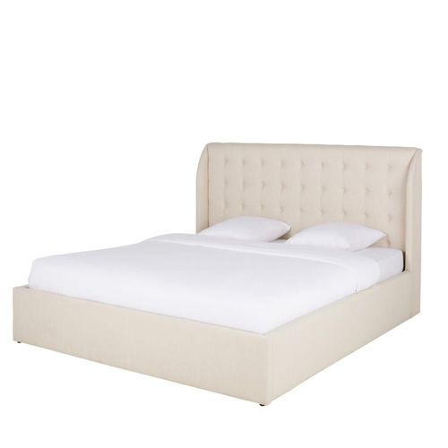 Lit Coffre Beige 180 Avec Sommier À Lattes