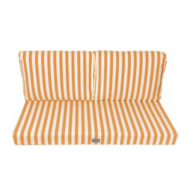 Coussins Pour Salon De Jardin Déhoussable 100x50cm Rayure Jaune
