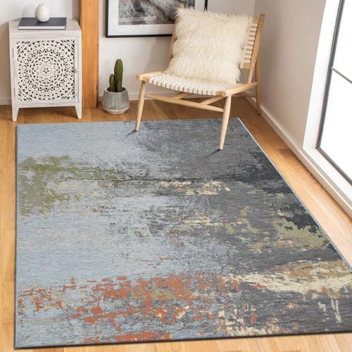 Tapis Intérieur Extérieur Vintage Taupe Multicolore 123x180