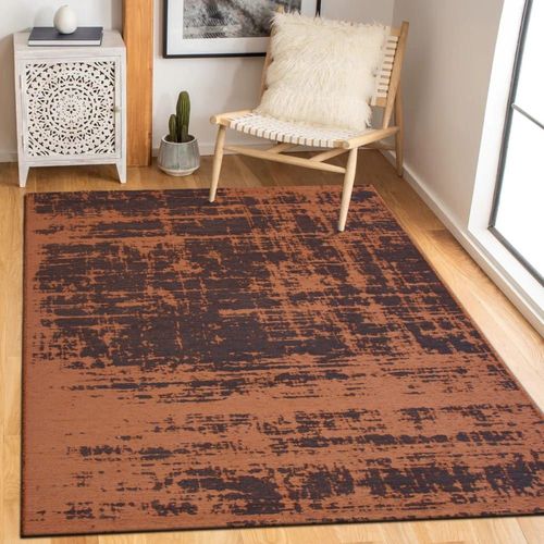 Tapis Abstrait Moderne Terracotta 123x180