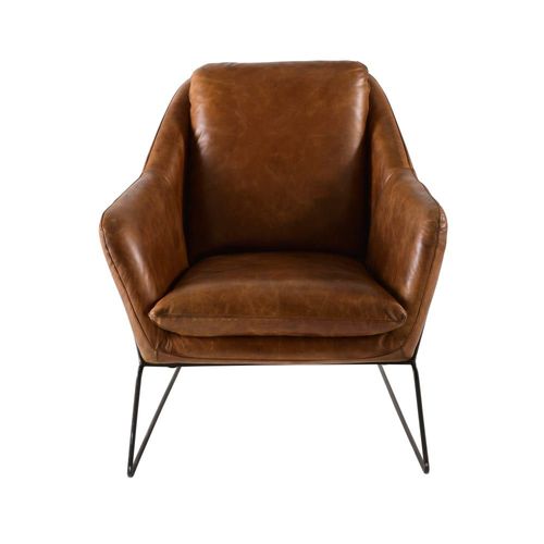 Fauteuil En Cuir Marron