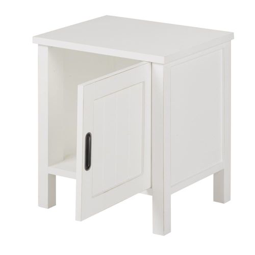 Table De Chevet 1 Porte Blanche