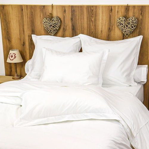 Drap Housse Uni 200 Fils En De Coton Blanc 180x200 Cm