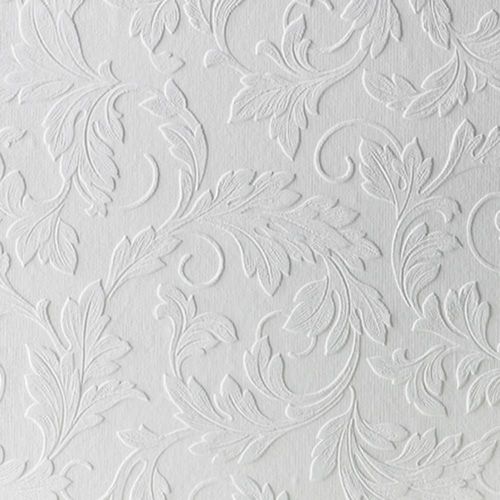 Papier peint support papier vinyle Acanthus blanc 1005x52cm