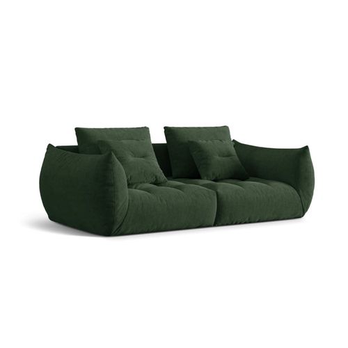 Canapé Modulaire 3 Places En Tissu Structurel Vert Mousse