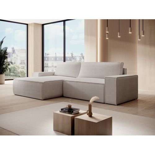 Canapé D'angle Velours 4 Places Beige