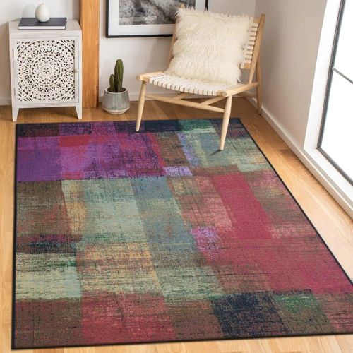 Tapis Intérieur Extérieur Vintage Multicolore Vert 123x180