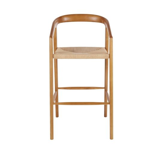 Chaise De Bar En Bois De Frêne Moyen Et Tressage H76