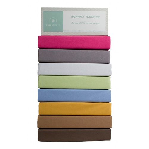 Drap Housse Jersey Extensible En Coton Blanc 140x190 Cm