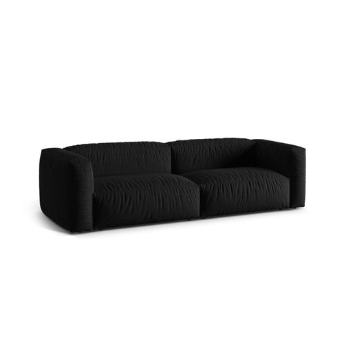 Canapé Modulaire 3 Places En Tissu Structurel Noir