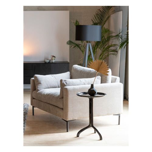 Fauteuil En Microfibres Beige Confortable