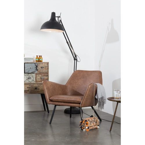 Fauteuil Lounge Vintage - Marron