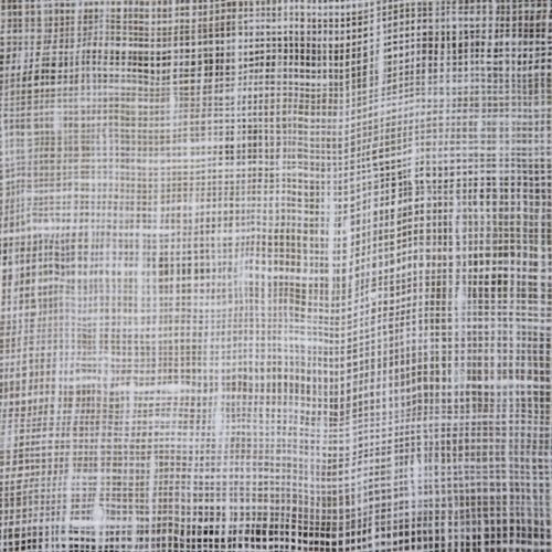 Brise Bise En Lin Blanc Et Broderies 45x70 Cm