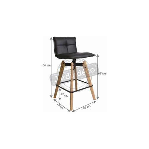 Chaise Snack Blanche En Simili Piétement Chêne Mae
