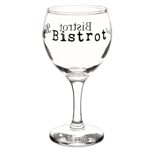 Verre En Verre Transparent Et Inscriptions Noires