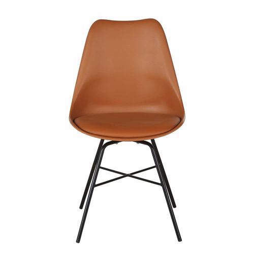 Chaise Camel Et Pieds En Acier Noir