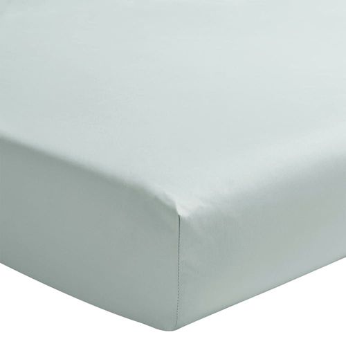 Drap Housse Uni En Percale De Coton Gris 140x190