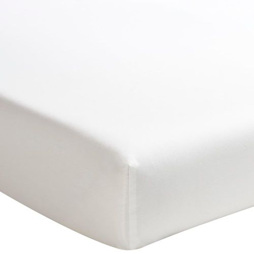 Drap Housse Uni En Percale De Coton Meringue 120x190