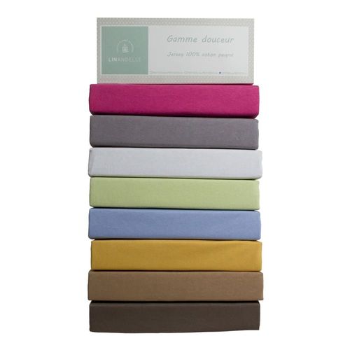 Drap Housse Jersey Extensible En Coton Noir 120x200 Cm