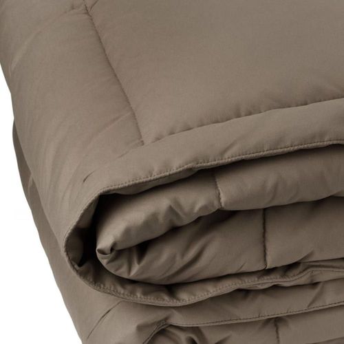 Edredon Matelassé Peau De Pêche Oekotex 100% Polyester-Fibre Taupe