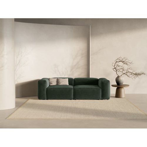 Canapé Modulaire 3 Places En Tissu Structurel Vert Mousse