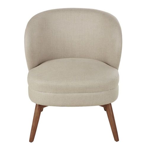 Fauteuil En Lin Beige Ficelle