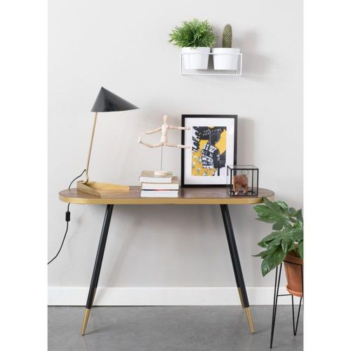 Console Art Déco En Bois De Frêne Avec Finition Noyer