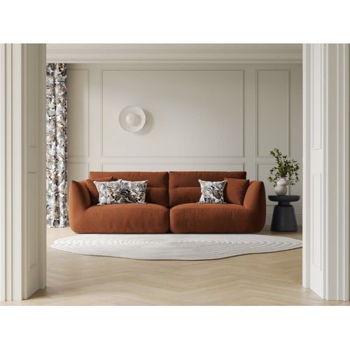 Canapé Modulable 4 Places En Chenille Brique