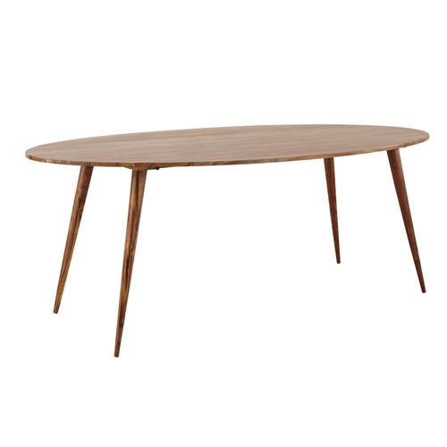 Table À Manger Ovale En Sheesham Massif 6/8 Personnes L200