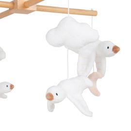Mobile Musical Bébé Oiseaux Et Nuages Blancs